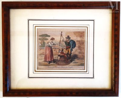 Gravure en couleur. 19ème siècle