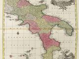 an old map of italy with the provincess of italy, italy, and italy