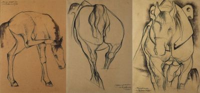 BOUDIER Jean-Claude "Études de chevaux"