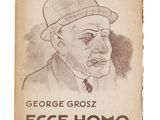 an old book with a drawing of a man wearing a hat