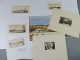 several different types of drawings are displayed on top of a table