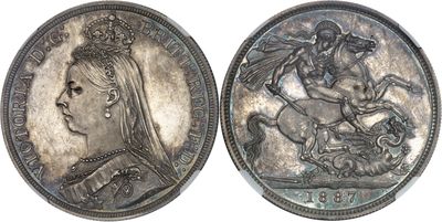an image of a silver coin with an image of a woman on a horse