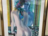 painting of a nude woman in front of a mirror in a gold frame