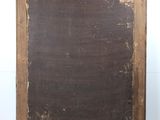 an old blackboard with a wooden frame on a white surface