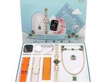 une boîte contenant une montre, des bracelets et d'autres objets