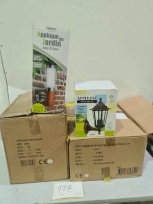 Lot de 11 appliques murales extérieures LUN’AIR, modèles jar…