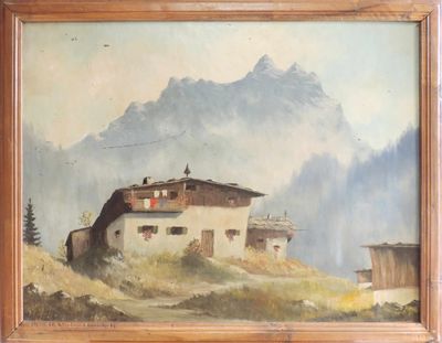 Ecole moderne. Chalets en montagne.