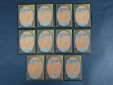 several cards are arranged in the shape of a face