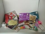 a white box filled with lots of craft supplies
