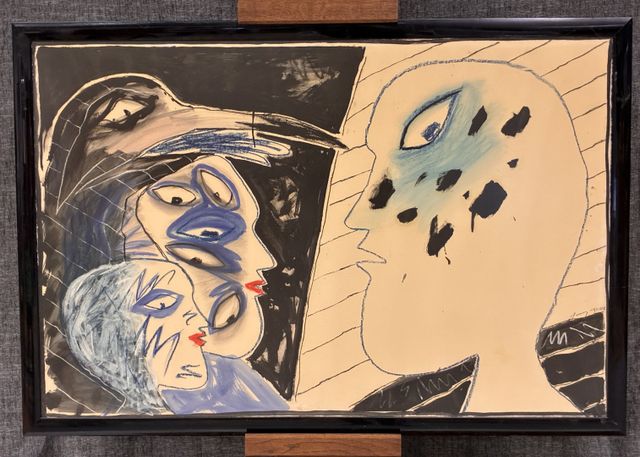 Yvan DAUMAS (1943-2021) « Conversation ». Technique mixte. Signé ...