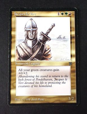 a picture of a card that has a picture of a knight on it