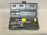 a tool kit that is sitting on a table