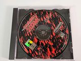 a cd case with a red and black design on it