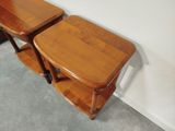 two tables that are next to each other on the floor