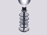 an image of a glass table lamp on a white background