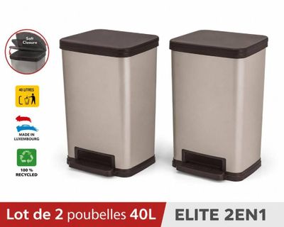 Lot de 2 poules de 40 l, modèle « 2 en 1 » pour l'été