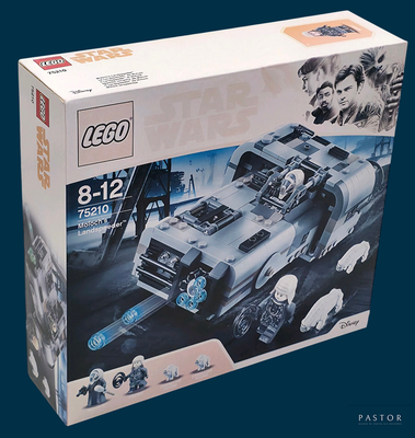 a box with a lego star wars vehicle inside of it