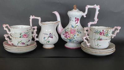 SAINT-CLEMENT Service à café en faïence de Saint-Clément de … - Photo 1