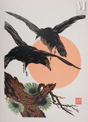 deux oiseaux assis sur une branche d'arbre