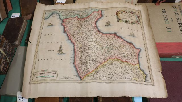 CARTE: CALABRIA CITRA olim Magna Graecia. HONDIUS Henricus. Circa...