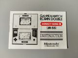 nintendo game & watch ecran double donkey kong ii instruction manual