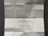 a piece of paper with a picture of a woman ' s name on it