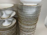 a lot of plates stacked on top of each other