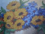 a picture of a painting of flowers in a vase