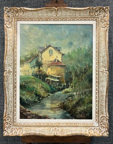 DE CHAPDELAINE ? « Sainte Marie (Aubazine) ». Huile sur toile. Si...