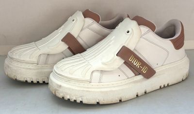 DIOR - Baskets  DIOR-ID en cuir blanc et rose avec ses lacets  - Taill - Photo 1