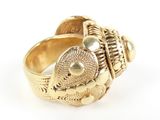 an image of a close up of a gold ring on a white background