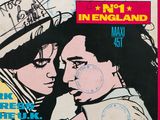 a magazine cover with a drawing of a man and a woman