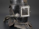 an image of a helmet with a gas mask on top of it