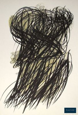 une image représentant le dessin d'une tête de femme aux cheveux noirs