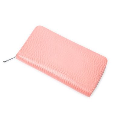 louis vuitton pink epi leather zip around wallet