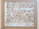 a drawing of a piece of paper with writing on it