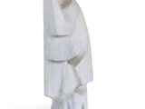 marble sculpture of a man ' s face on a white background