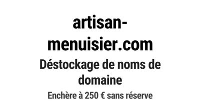 Nom de domaine artisan-menuisier.