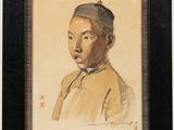 portrait of a young man in a yellow shirt and a black hat