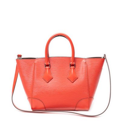 sac cabas Louis Vuitton en cuir Epi orange