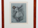 an image of a drawing of a woman in a white dress
