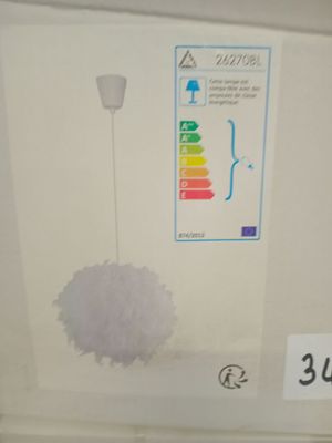 @@@ 4 suspensions PLUME incandescente blanc - NEUF EN CARTON…