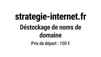 Nom de domaine strategie-internet.