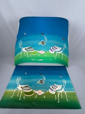 Grande gouache pour projet de publicité des eaux gazeuses Vi…