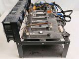 a group of electronic equipment sitting on top of a table
