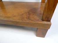 Jolie petite table console en noyer noir veiné, dessus marbr… (photo 5)