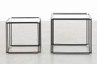 Max Sauze (1933), deux tables d’appoint « Isocele », métal e… (photo 4)