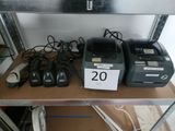 many different types of electronic equipment on a shelf