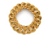 une image d'un bracelet en chaîne en or sur fond blanc