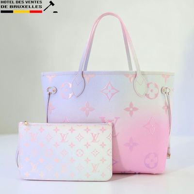 Ensemble sac et portefeuille « Louis Vu Vu » en rose et bleu